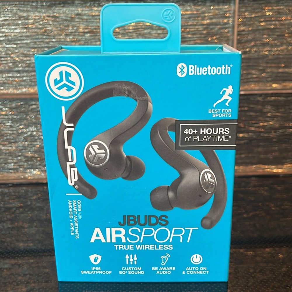 Jlab JBuds AirSport Ear Buds Sport Earphones Apple Android Over Ear sound head